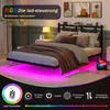 okwish plávajúca posteľ 140x200 rám postele kovová posteľ s Náhľad obrázku produktu 3