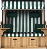 Strandkorb Ostsee 2,5-Sitzer 150cm breit in Schwarz Grün Produktbild-Vorschau 2