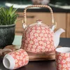 Clayre & Eef Théière avec filtre 700 ml rose Céramique Voir les images du produit 5