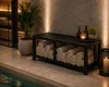 Metall Kaminholzregal Sitzbank 100 × 48 × 45 cm – Matt Produktbild-Vorschau 3