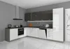 Küche Bianca Ecke V 210x330 Küchenzeile Hochglanz Weiss + Produktbild-Vorschau 1