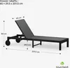 Blumfeldt Lucca Transat Jardin Extérieur - Chaise Longue Voir les images du produit 8