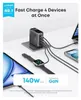 Caricabatterie da rete Anker 140 W, 3 porte USB-C, 1 porta Anteprima dell’immagine prodotto 2