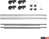 A set of car roof rack components laid out on a white background. Produktbild-Vorschau