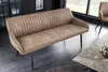 Design Sitzbank TURIN 160cm taupe schwarz Metallbeine mit Produktbild-Vorschau 3