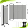 YRHome Raumteiler Paravent 4-flügelig Klein 200x180cm Produktbild-Vorschau 2