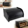 Kleiner Holzkorb für Brot Schwarz 31x26x16 cm – Polnische Produktbild-Vorschau 1