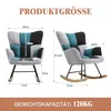Schaukelstuhl Schaukelsessel Patchwork mit Metallgestell Produktbild-Vorschau 7