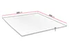 A 3D rendering of a mattress topper with dimensions indicated. Náhled obrázku produktu