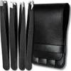 Set di 4 pinzette professionali in acciaio inox + custodia Anteprima dell’immagine prodotto 5