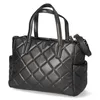 A black quilted handbag is shown against a white background. Náhľad obrázku produktu
