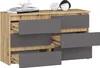 Kleine Kommode AKORD CL100 Eiche Artisan, Graphitgrau B100 Produktbild-Vorschau 3