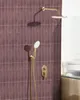 BELIANI Unterputz Duschset Gold Messing mit Armatur Produktbild-Vorschau 2