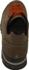 A top-down view of a brown hiking shoe with orange laces. Voir les images du produit
