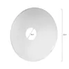 A white, circular lampshade with a central hole and measurement indicators. Anteprima dell’immagine prodotto