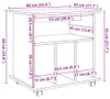 vidaXL Roll container old wood look 60x45x60 cm materiál na Náhled obrázku produktu 8