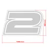 Startnummer Aufkleber 2er Set, Schrift Brünn, # 2, orange Produktbild-Vorschau 3