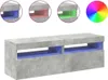 vidaXL TV-Schränke LED-Leuchten 2 Stk. Betongrau 60x35x40 Produktbild-Vorschau 5