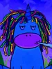 PSYWORK Schwarzlicht Stoffposter Neon "Unicorn Weed Joint", Produktbild-Vorschau 3