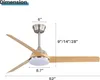 AIORBER Deckenventilator, 52“, 22W LED-Beleuchtung mit Produktbild-Vorschau 2