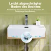 HOROW Hänge Waschbecken Keramik Aufsatzwaschbecken Weiß Produktbild-Vorschau 5