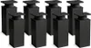 8er Set sossai® moderne Möbelfüße in Schwarzmatt 120mm Produktbild-Vorschau 1