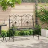 Ławka ogrodowa vidaXL, 2-osobowa, 104 x 54 x 93 cm, stal, Podgląd zdjęcia produktu 2