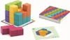 A colorful wooden block puzzle game with a challenge card and a deck of cards. Podgląd zdjęcia produktu