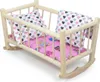 Puppenbett aus Holz, RETRO-Wiege in Holzfarbe mit Produktbild-Vorschau 2