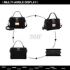 Miss Lulu Damen Umhängetasche Kunstleder Wildleder Vintage Produktbild-Vorschau 6