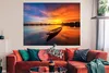 MuchoWow® Poster Boot - Wasser - Sonnenuntergang - Orange - Produktbild-Vorschau 2