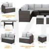 MeXo Gartenmöbel Set Polyrattan Essgruppe 7 Teile Lounge Produktbild-Vorschau 7