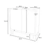Mobiler Unterschrank Schrank 2 Türen 2 Regale modern Biston Produktbild-Vorschau 5