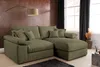 riess-ambiente Ecksofa ATMOSPHERE XL 245cm grün Cord Produktbild-Vorschau 4