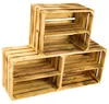 3 x Schuhschrank Schuhregal aus geflammten Holzkisten Produktbild-Vorschau 6