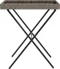 vidaXL Tabletttisch Klappbar Grau 65x40x75 cm Poly Rattan Produktbild-Vorschau 5