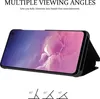 A smartphone case is shown in a folded position, demonstrating its multiple viewing angles. Náhled obrázku produktu