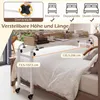 COSTWAY Tavolino da letto con rotelle, tavolino da letto Anteprima dell’immagine prodotto 7