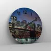Wanduhr - Rund - Glasuhr - Brooklyn brücke nacht new york Produktbild-Vorschau 4