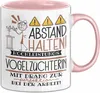 Vogelzüchterin Tasse Geschenk Lustig Abstand Halten Produktbild-Vorschau 1