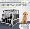 Juskys Alu Hunde-Transportbox L - 90 × 65 × 69 cm – Auto Produktbild-Vorschau 2