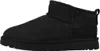 A black Ugg boot shown from the side. Voir les images du produit
