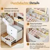 COSTWAY 3 in 1 kleines Schminktisch Set auf Rollen, Produktbild-Vorschau 6