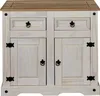 Sideboard Kommode 91,5 x 83,5 x 43 cm Pinienholz weiß Produktbild-Vorschau 3
