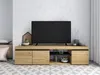 NATURALE Mobile TV ,colore Rovere e Nero, 2 porte e 2 Anteprima dell’immagine prodotto 2