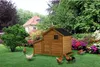 Dřevěný kurník "Cocotte" s hnízdem pro snášku - hnědý Náhled obrázku produktu 2