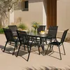 Set di mobili da giardino 'Aradeo' 7 pezzi con 1 tavolo e 6 Anteprima dell’immagine prodotto 1