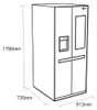 LG GSXE91MBAD  Side by side 628 Liter Door-in-Door® Eis- Produktbild-Vorschau 11