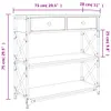 vidaXL Table console Gris Sonoma 75x28x75 cm Bois composite Voir les images du produit 7