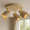 LUXOLAR - LED Deckenleuchte 3-flammig Beige/Gold E27 60W - Produktbild-Vorschau 5